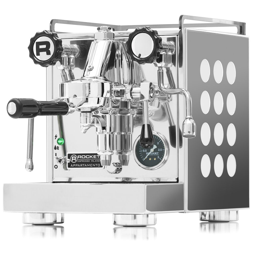 Rocket Appartamento Espresso Coffee Machine - Chrome/White - You Barista - Espreso Coffee Machines