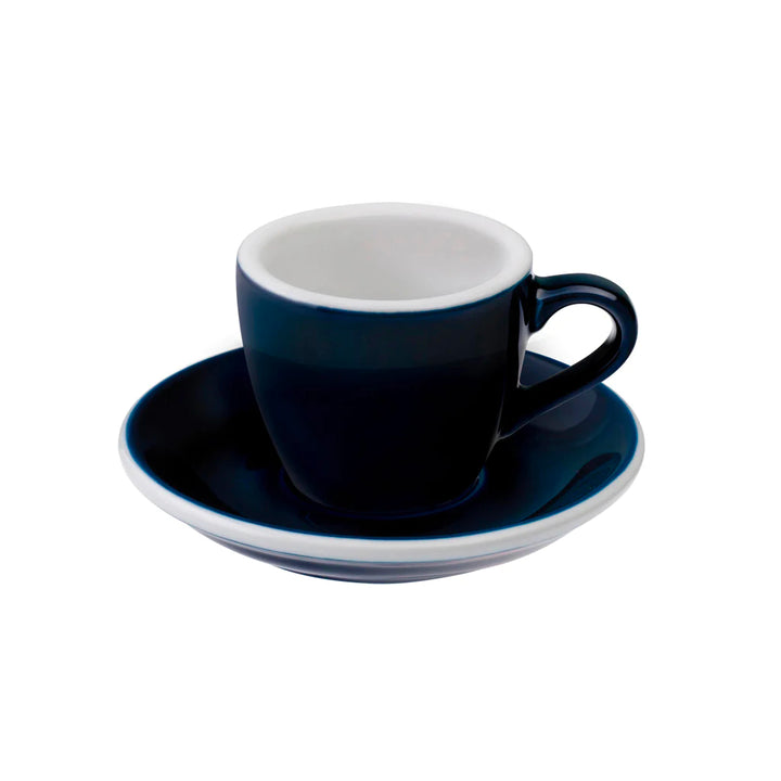 Loveramics Egg Espresso Cup and Saucer Set 80ml - Denim The You Barista Coffee Company UK London Surrey