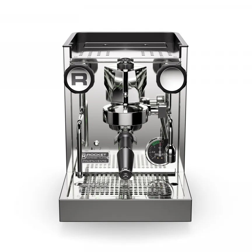 Rocket Appartamento TCA Espresso Coffee Machine - Chrome/White by the You Barista Coffee Company UK London Surrey