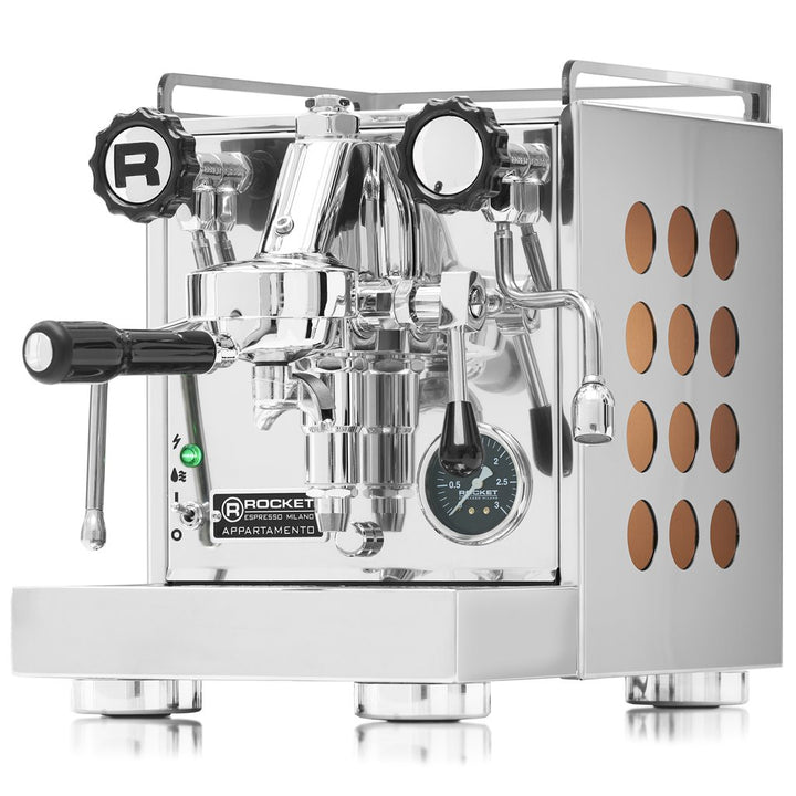 Rocket Espresso Appartamento Espresso Coffee Machine - Chrome/Copper - You Barista Coffee Company- Espresso Coffee Machines UK London Surrey