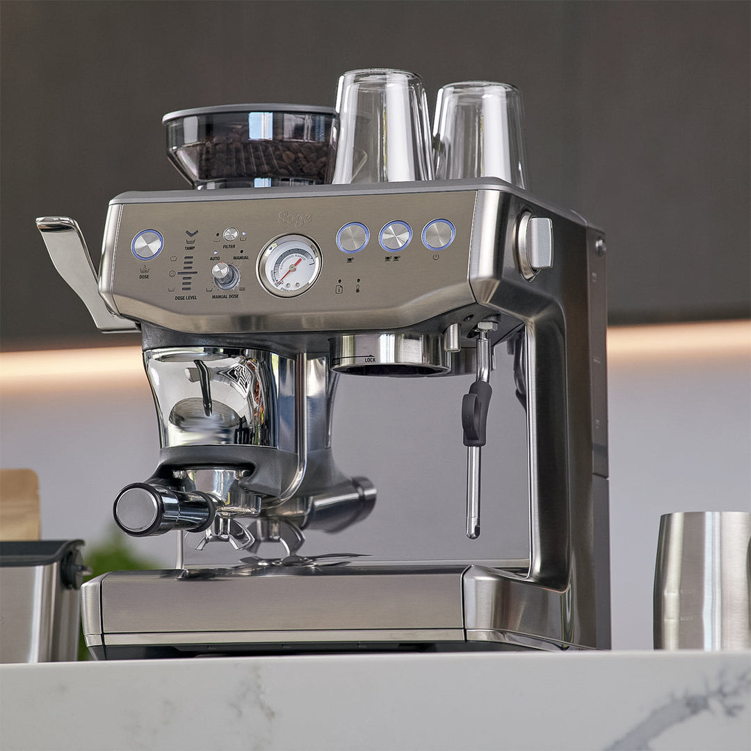 Sage Barista Express Impress Espresso Machine (Stainless Steel) The You Barista Coffee Company UK London Surrey