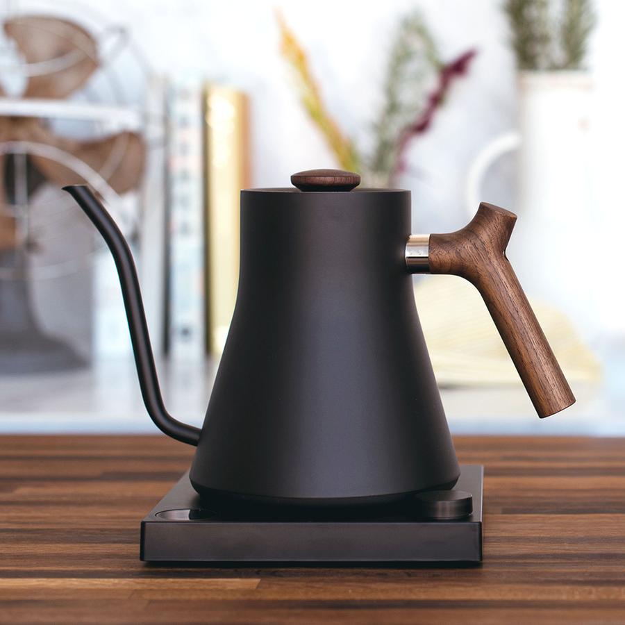 Fellow Stagg EKG Electric Pouring Kettle Matte Black with Walnut Handle The You Barista Coffee Company UK London Surrey