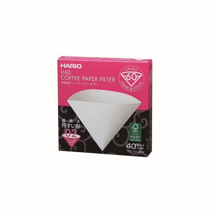 Hario V60 Coffee Filter Papers Size 02 White - 40 Pack - You Barista - Filter Papers