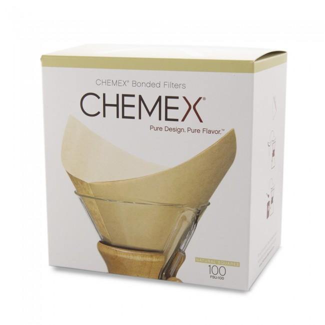 Chemex Bonded Filters Pre-Folded Squares - Natural x 100 - You Barista - Chemex Filters