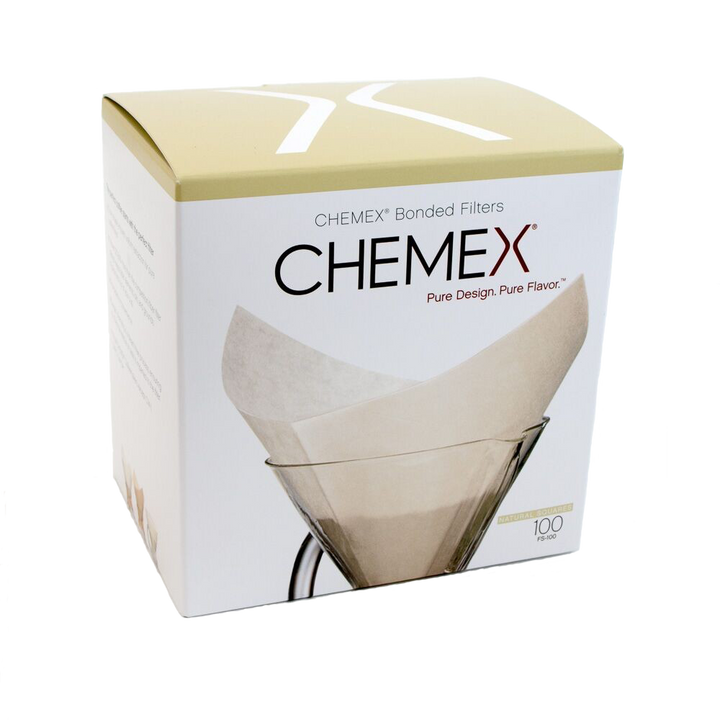 Chemex Bonded Filters Pre-Folded Squares - Bleached x 100 - You Barista - Chemex Filters